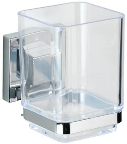 WENKO 22680100 - Pahar VACUUM-LOC QUADRO ED, 7,5x10 cm, argintiu/crom lucios/transparent