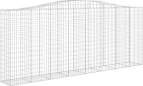 vidaXL Coș gabion arcuit, 400x50x160/180 cm, fier galvanizat