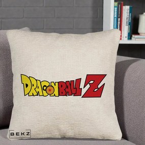 Perna Personalizata Dragon Ball Z Clasic, 40x40 cm, Bej Canapea, Husa Detasabila, Perna Inclusa, BEKZ®