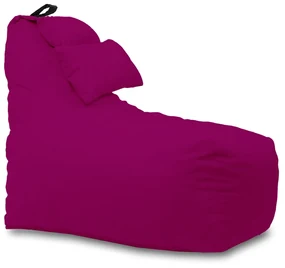 Fotoliu puf, Pufrelax Miraggio, perna inclusa, material impermeabil, Magenta