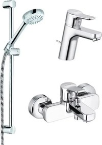 Set baterie lavoar baterie cada dus si set dus Kludi Pure&Easy crom