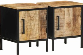 vidaXL Dulap de noapte 2 pcs Maro și negru 30 x 30 x 40 cm