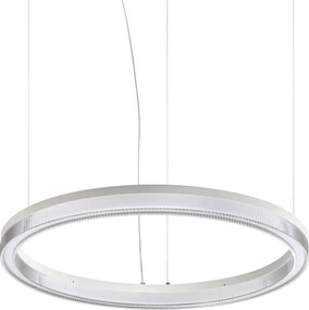 Lustra LED suspendata design circular CROWN SP D60 BIANCO