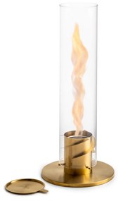 Șemineu de masă / felinar cu focul în formă de spirală SPIN 120, auriu - Höfats