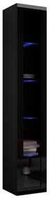 Vitrină Zylia (Negru + Negru lucios ) (iluminat LED RGB color). 1058208