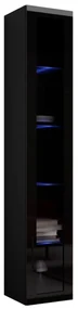 Vitrină Zylia (Negru + Negru lucios ) (iluminat LED RGB color). 1058208