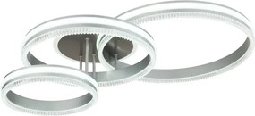 Globo 67377-72 - Lampă de tavan LED dimabilă FRANCINE LED/72W/230V argintie + telecomandă