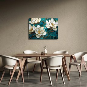 Tablou - Vitraliu cu magnolie (70x50 cm)