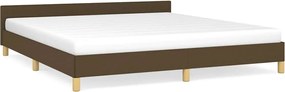 vidaXL Cadru de pat fără saltea, maro închis, 180x200 cm, textil