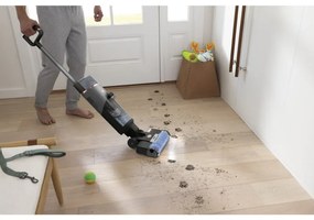 Aspirator vertical Shark HydroVac WD210EU, 170W, 0.5 L, 88 m², Auto-curatare, Autonomie 25 min, Gri