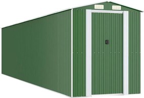 vidaXL Șopron de grădină, verde, 192x855x223 cm, oțel zincat