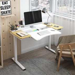 HALDEN birou cu reglare electrică a înălțimii, 120x60 cm alb-burlywood