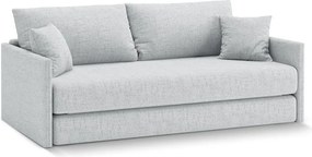 Canapea gri deschis extensibilă cu tapițerie din chenille 209 cm Shannon – Cosmopolitan Design