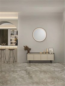 Oglinda cu iluminat LED design circular ONAR negru