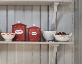 Bol decorativ vintage din ceramică, alb cu detalii albastre „Viola Bow”