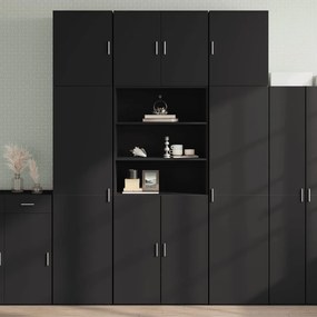 3281358 vidaXL Dulap înalt, negru, 80x42,5x249 cm, lemn prelucrat