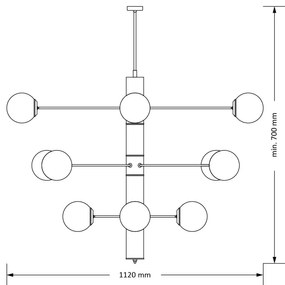 Lustra 12 surse de lumina moderna realizata manual Ultimo