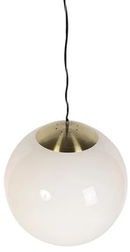 Lampă suspendată scandinavă din sticlă opal 50 cm - Ball 50