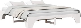 vidaXL Cadru de pat Alb 180 x 200 cm Lemn de pin masiv