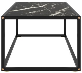 Masuta de cafea, negru cu sticla neagra marmorata, 100x50x35 cm 1, marble black, 100 x 50 x 35 cm