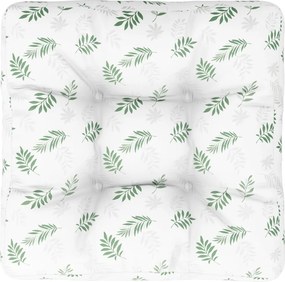 vidaXL Pernă de paleți, model frunze, 50x50x12 cm, textil