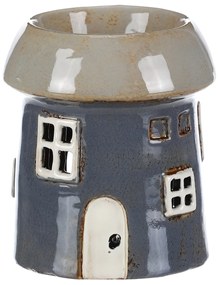 Aroma-lampă House gri, ceramică, 11 x 11 x 13 cm