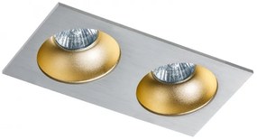 Spot incastrat tavan/plafon stil modern Hugo 2 aluminiu