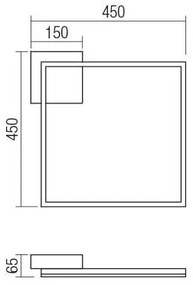 Redo 01-1639 - Plafonieră LED reglabilă KLEE LED/30W/230V 45x45 cm aurie