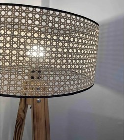 Lampadar corp lemn  textil,nuc- bej, Homs, 153 cm,40006