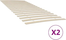 vidaXL Somieră de pat cu 34 de șipci, 2 buc., 100x200 cm