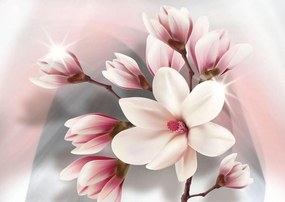 Fototapet 3D, Magnolia roz pe un fon deschis Art.05011
