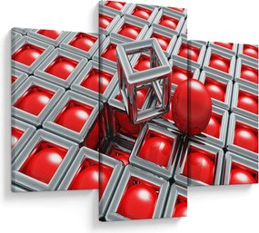 Tablou - Abstract metalic 3D (90x60 cm)