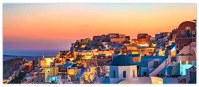 Tablou - Santorini în amurg (120x50 cm)