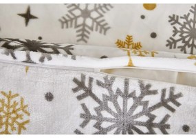 Lenjerie de pat crem din micropluș pentru pat de o persoană 140x200 cm Magic – My House