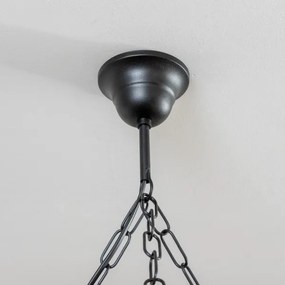 Brilagi - Candelabru suspendat pe lanț ROATA, 5 x E14 (max. 40 W), 230 V, Ø 50 cm, fag/nuc