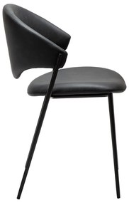 Scaun de dining negru din imitație de piele Zone – DAN-FORM Denmark
