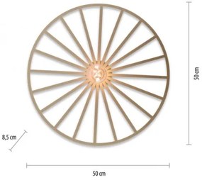 Plafonieră JUST LIGHT. 15636-60 SPIKE 1xE27/40W/230V d. 50 cm alamă