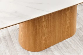 Masa sufragerie, Ceramica Alba, Furnir Stejar, UNIQUE 200cm A-45142 VC