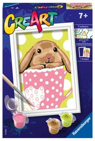 CREART PICTURA PE NUMERE PENTRU COPII IEPURAS IN CANA - RAVENSBURGER (RVSPBN20206)