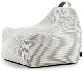 Fotoliu puf pentru copii crem cu tapițerie din catifea reiată Game Amuse – SLOWDOWN