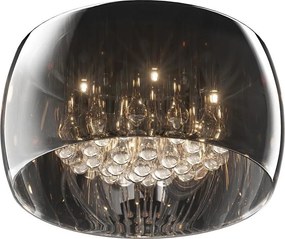 Sticlă de schimb universală CRYSTAL, JEWEL G9, Ø 40 cm, gri fumuriu