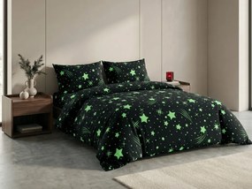 OFERTA Lenjerie cocolino NIGHT STARS negru II.calitate Dimensiune lenjerie de pat: 70 x 90 cm | 140 x 200 cm