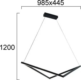 Lustră LED suspendată pe cablu ISLA LED/32W/230V, neagră