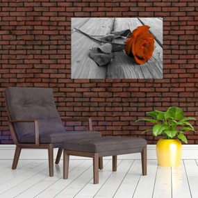 Tablou - Trandafir portocaliu (90x60 cm)