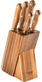 Set de 5 cuțite Lamart LT2080 din lemn în bloc