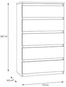 Comodă cu sertare MAO, stejar Artisan