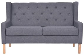 Canapea cu 2 locuri, material textil, gri Gri, Canapea cu 2 locuri