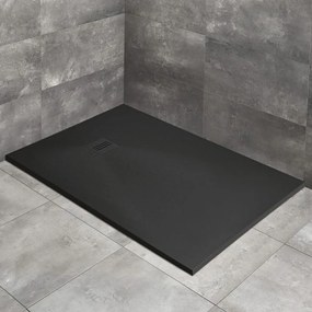 Cadita dus compozit dreptunghiulara Radaway Kyntos F 120x80 cm negru