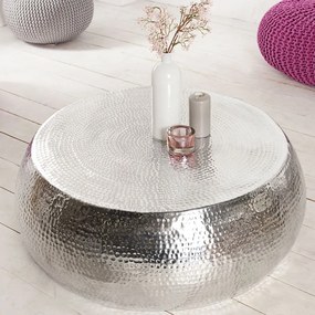 Masuta Living eleganta din metal Optik 80cm argintiu A-38396 VC