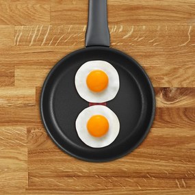 Tigaie Tefal C2920253 Force, 20 cm, Acoperire antiaderenta, Semnal termic, Thermo-Fusion, Inductie, Negru